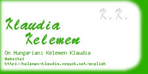 klaudia kelemen business card